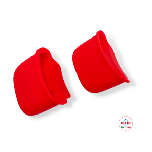 RED SILICONE HANDLE COVERS 2 pcs